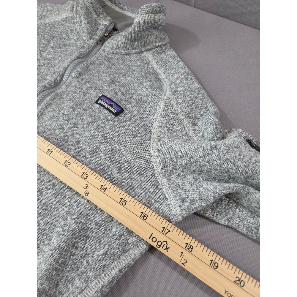 Patagonia Sweatshirt Youth Extra Large 14 Heather Gray Outdoor Fleece Sweater - Picture 4 of 6